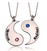 YING YANG CUSTOM NECKLACE SET: STERLING SILVER, 24K GOLD, ROSE GOLD - £111.64 GBP