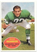 Jesse Richardson Philadelphia Eagles NFL Trading Card #91 Topps 1960 HIGH GRADE - £37.85 GBP