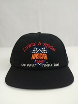 Vintage Nascar Cafe Life&#39;s A Race The Best Times Win Snapback Baseball Cap - $446.41 MXN