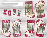 36&quot; X 44&quot; Panel Christmas Stocking It&#39;s Christmas Time Fabric Panel D502.91 - £11.76 GBP