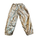 Jolie &amp; Joy Cargo Jogger Pants Womens Large Silver Shiny Metallic Taper ... - $34.53