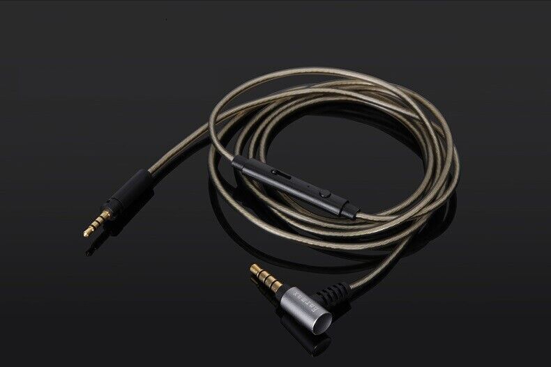 Silver Plated Audio Cable with Mic For Sennheiser MOMENTUM On/Over-Ear headphone