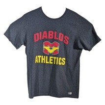 Mission Viejo Diablos School Shirt Adult Size L Large Gray Heather Russell - $19.08