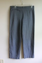 Lands End XS Gray Cotton Stretch Straight Leg Pull On Leggings Pants Active - $18.24