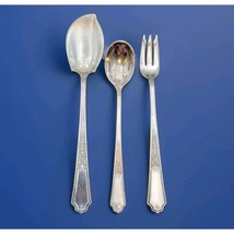 1847 Rogers Bros Ancestral Silverplate 3 Pc Set Pickle Fork, Jelly &amp; Oli... - $746.34 MXN