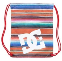 DC Shoes 17.5&quot; x 13.5&quot; Tomato Red Striped Simpski Cinch Bag Backpack NWT - $130.14 MXN