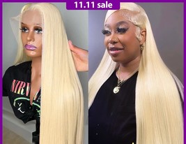 30 40 Inch 613 Blonde Straight 13x4 Lace Front Human Hair Wigs Brazilian Remy Co - $95.99+