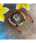 7 Chakra Crystal Bracelet with Serat Sedana Stone and Red Cord - Chakra ... - $20.31