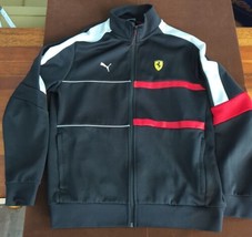 Mens Size L Puma Ferrari Sf T7 Track Jacket Black 577822-02 - £35.00 GBP