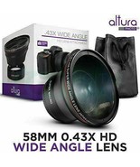 58MM 0.43x HD Wide Angle Lens for Canon Rebel T6i T6 T6S T5i T5 T4i T2i ... - $98.86 CAD
