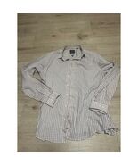 Ben Sherman Mens Sz Med Plaid Strech Button Up Shirt White Blue Yellow G... - $28.24