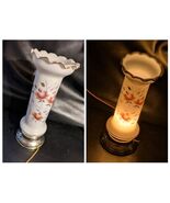 Victorian Bristol Glass Hand Painted Shade 12 in Floral Motif Lamp Working - $80.06 CAD