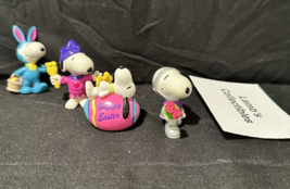 Whitman Candy lot of 4 Snoopy PVC figures Peanuts UFS Inc 1980&#39;s Romanti... - $49.85