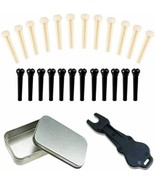 Ivory Acoustic Guitar Bridge Pins Plastic String End Peg Replacement Pac... - $20.12 CAD