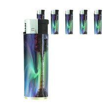 Scenic Alaska D10 Lighters Set of 5 Electronic Refillable Northern Lights - $15.79
