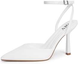 Closed Toe Ankle Strap Heels Women Pumps Pointed Toe Heeled Sandals Size... - $16.82