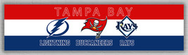 Tampa Bay Lightning, Buccaneers, Rays Tampa city Banner 60x240cm 2x8ft b... - $14.65