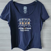 28 Years Graphic Shirt 2017 Women 2XL Notre Dame Fighting Irish Football Navy - £15.52 GBP