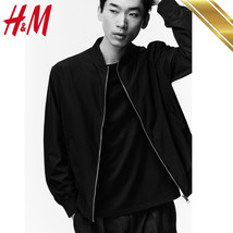 H&amp;M Regular Fit Lightweight Bomber Jacket Black - H&amp;M Original - £105.19 GBP