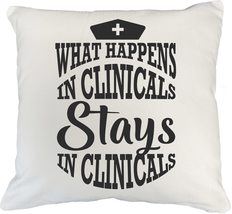 What Happens In Clinicals Stays In Clinicals Serious Talk Pillow Cover F... - $24.74+