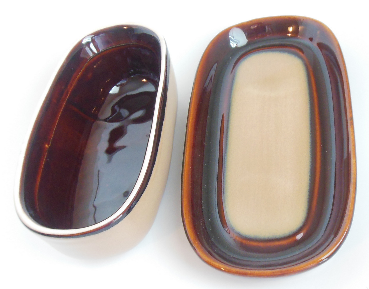 Image 2 of Sango Nova Brown Dishwasher and Microwave Safe Butter Dish Stoneware Number 4933