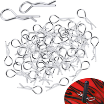 50-Pack Hobbypark Metal 1/12 1/10 Body Clips Bent Springy R Pins Medium Replacem - £8.33 GBP