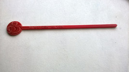 New York Hilton Swizzle Stick Drink Stirrer Red with Logo on end  - £7.16 GBP