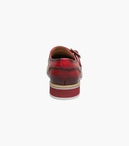 Stacy Adams Bartram Plain Toe Monk Strap Patent Shoes Red 25724-600 image 2