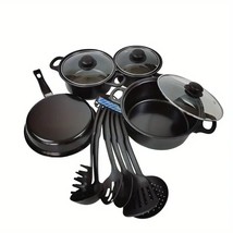 13-Piece Aluminum Non-Stick Cookware Set - Perfect for Every Household - £39.15 GBP
