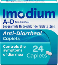 Imodium A-D Diarrhea Relief Caplets with Loperamide 24 Ct. exp 4/ 2027 - £13.38 GBP