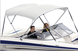 Shademate 80098 WHT White Poly 2-Bow Bimini Top,5&#39;6&quot;L,42&quot;H,54”-60&quot;W-NEW-... - $285.88