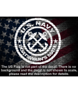 Round US Navy Boatswain&#39;s Mate Vinyl Decal US Seller US Made USN - $9.21 CAD+