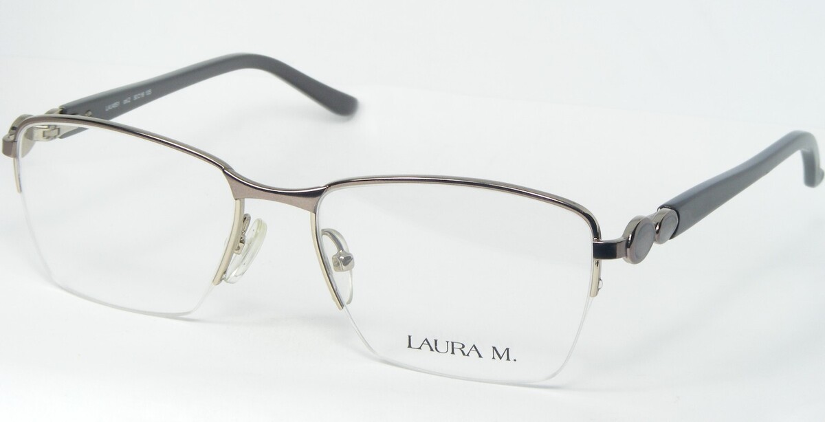 Laura M. Lau4851 2 Lilac Grau / Blass Gold Einzigartige Brille 50-16-135mm - $56.22