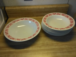 vintage texasware soup bowls with roses - $47.45