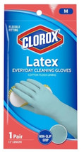 Clorox Latex Everyday Cleaning Gloves, Size Medium, 1 Pair  - $4.79