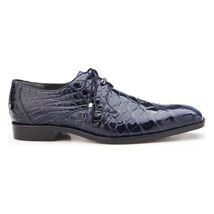 Belvedere Men's Shoes Lago Genuine Alligator Plain Toe Tassel Navy 14010 image 2