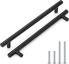 Probrico 10&quot; Center to Center Black Stainless Steel Modern Cabinet Pulls... - £14.00 GBP