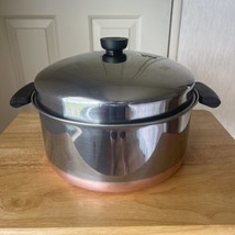 Revere Ware 4 1/2 Qt. Stock Pot Copper Clad Bottom Vintage Cookware Pan ... - £26.03 GBP