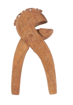 Hand Carved Scandinavian Wooden Nut Cracker 8 Inches Long Excellent Cond... - $469.76 MXN