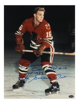 Bobby Hull Signed Blackhawks 11x14 Photo Inscribed &quot;HOF 1983&quot; &amp; &quot;The Gol... - £87.64 GBP