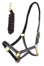 Nylon Horse Neoprene Padded Adjustable Halter Brass Hardware 606174 - $491.93 MXN