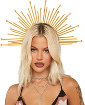 Women s Mary Halo Crown Headband Goddess Zip Tie Spiked Halo Crown Headp... - £24.55 GBP