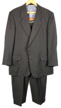 Aquascutum Black Suit Blazer Sport Coat 44R 44 Regular Jacket &amp; 38x28 Pa... - £89.07 GBP