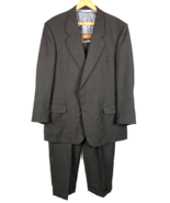 Aquascutum Black Suit Blazer Sport Coat 44R 44 Regular Jacket & 38x28 Pants Mens - $111.84