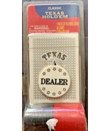 Classic Texas Hold&#39;em Poker Card Set Playing Cards 40 Chips 1 Dealer Chip - $9.38 CAD