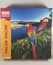 Springbok Macaw Jigsaw Puzzle 1000 Piece Parrots Tropical Interlocking - $19.61
