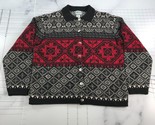 Pendleton Cardigan Sweater Womens Extra Large Red Black White Buttons No... - £79.63 GBP