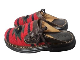 Born Size M/W 8/39 Aztec Indian Blanket Mule Leather Sandal  - $88.11