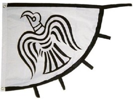 Viking Raven Flag Vikings Banner Pennant 31x36 inch Norse Pirate Ship - £14.94 GBP
