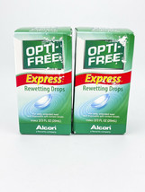 Alcon Opti Free Express Rewetting Drops Mini 0.67oz Each Exp 10/19 Lot of 2 - $22.95